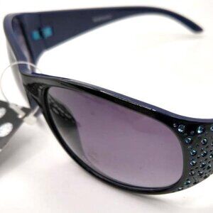 Foster Grant BLING Dark Blue Black Fashion Sunglasses NEW